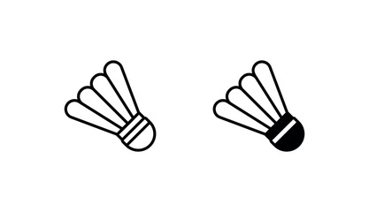 Badminton icon design with white background stock illustration