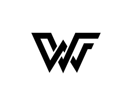 Letters WF Logo Desing Vector 111