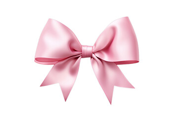 Pink ribbon isolated on transparent background PNG