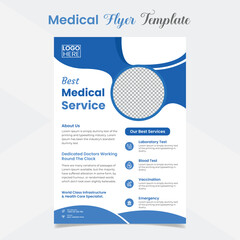 minimalist medical healthcare flyer and poster template design
