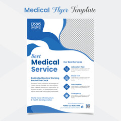 medical agency healthcare poster and flyer template design