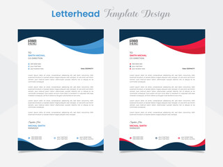 modern corporate business style letterhead design template