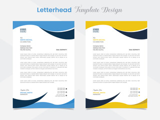 professional corporate business style letterhead design template