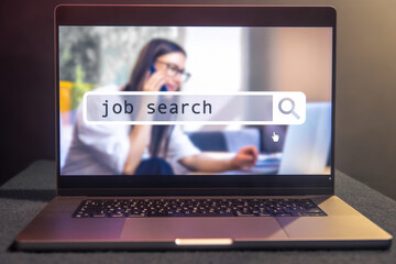 Job search concept, find your career, online website.