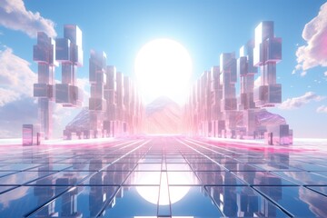 Futuristic city of the future, background, fantasy, future