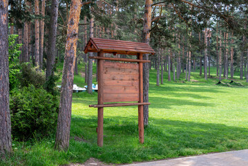 Rustic billboard for information