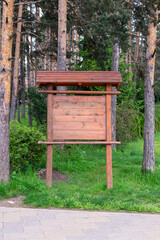 Rustic billboard for information