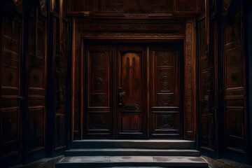Fototapeta na wymiar Old wooden door, Generated using AI