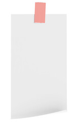 3D notepad. Sticky note. 3D illustration.