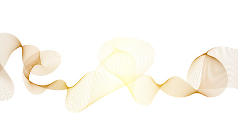 Abstract golden wave lines background. Modern golden flowing wave lines and glowing moving lines background. Abstract frequency sound wave lines and twisted curve lines background.	