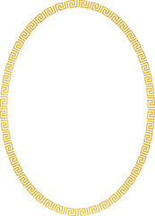 Oval Frame Greek key pattern Greek meander pattern ornamental borders seamless meander pattern Luxury decorative golden frame gold picture frame golden frame ornamental borders decoration Antique 