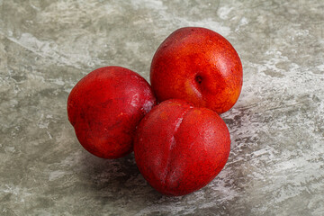 Ripe sweet juicy red plum