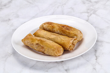 Traditional crispy fried stuffed springroll