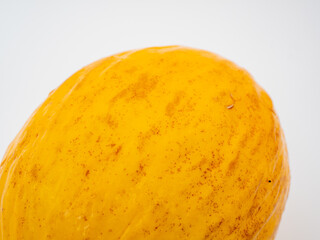 Fresh melon on a white background. Melon close-up.