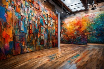 colourful Paintings in room 