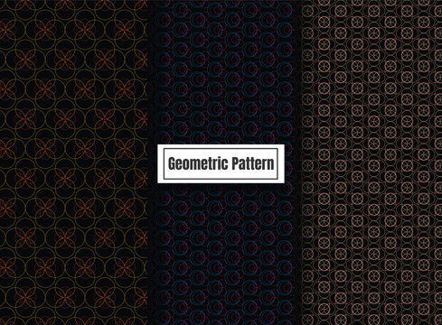 Abstract simple geometric vector seamless pattern 3color texture on white background, Cute abstract geometrical textures, abstract stylish backgrounds with elegant minimal labels