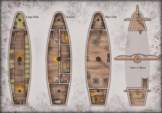 Fantasy illustration of a map for TTRPG, RPG, games, video games, books, or similarly based fantasy publications.