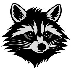 Mascot style vector illustration of a raccoon head, raccoon logo © mgogo