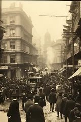 Vintage illustration of New York from the early 20th century. © serperm73