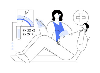 Chromosomal abnormality diagnosis abstract concept vector illustration.