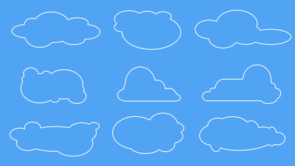 cloud shapes for design and icons