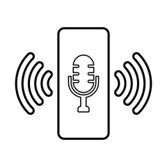 Voice Commands Icon In Outline Style