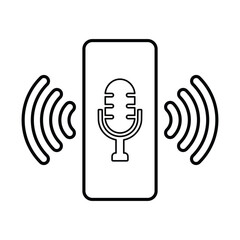 Voice Commands Icon In Outline Style