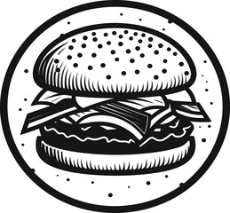 Burger logo design background wallpaper for poster design or logo design