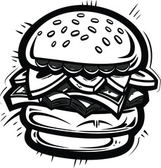 Burger logo design background wallpaper for poster design or logo design