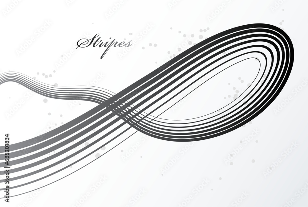Poster grey 3d lines in motion dimensional vector abstract background, elegant curvy light stripy design el