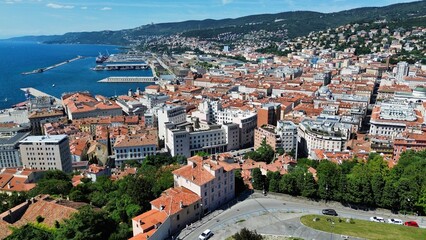 drone photo Trieste Italy europe