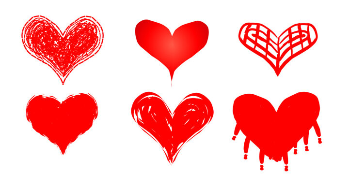 Design elements of vector heart illustration