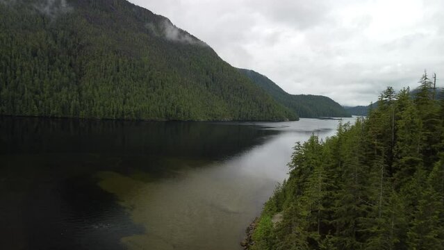 ocean inlet in the mountains
