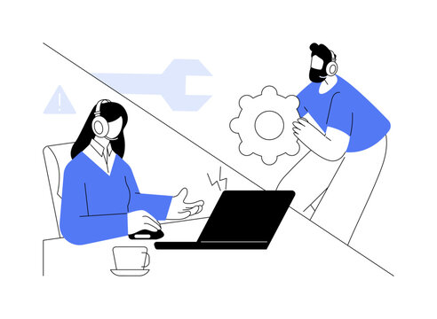 Troubleshooting abstract concept vector illustration.