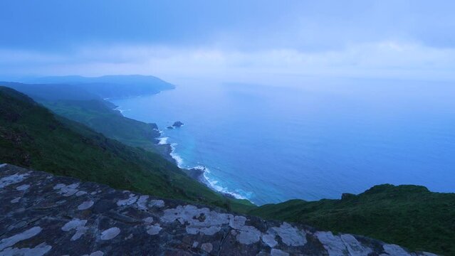 Viewpoint of the Garita de Herbeira. Sierra de Capelada. Municipality of Cedeira. La Coruna. Galicia. Spain. Europe