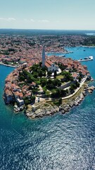 drone photo city Rovinj Croatia