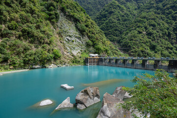 Taiwan Hualien Taroko Liwu river dam