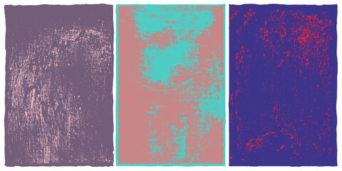 Set of Realistic rough, eroded lino print textures taken from high resolution scans. Vector letterpress ink textures. Compound path and paths optimised. High quality textured Brush strokes bundle.
