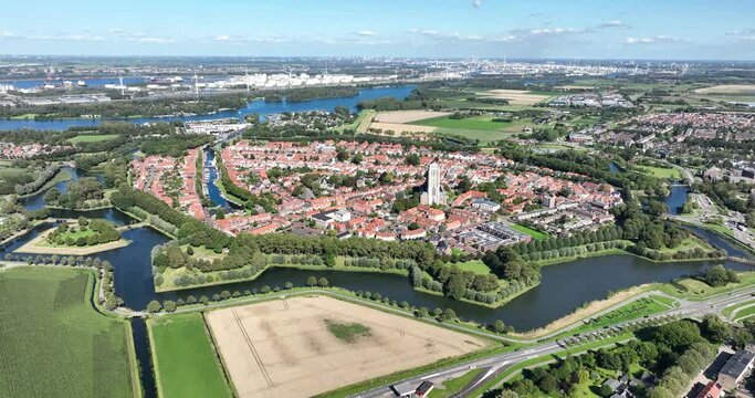 Brielle from Above: Aerial Glimpse of Historic Charm.