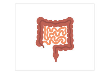 simple gut and small intestine gastrointestinal logo vector design icon symbol illustration