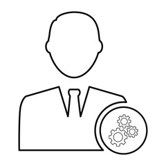 Account Setting Icon In Outline Style