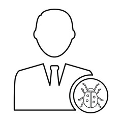 Fototapeta premium Spam Account Icon In Outline Style