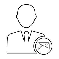 Obraz premium Mail Account Icon In Outline Style