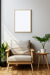 Blank poster frame. Generative Ai	
