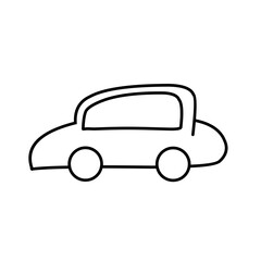 child hand drawn car