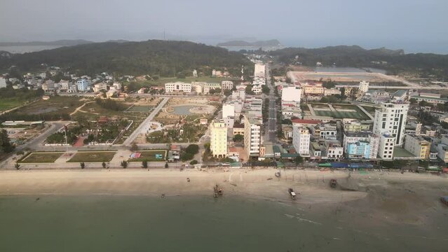 The aerial view of Co To Island in Vietnam