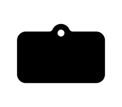 Rectangle tag. Rectangle pet, dog, cat collar name tag. Rectangle Christmas tree decoration.