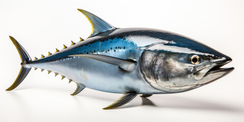 fresh bluefin tuna isolated on white generative ai.