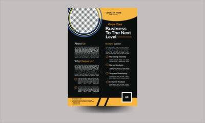 Company profile business brochure template layout with orange color shapes. Creative multipage brochure template layout with a unique design and corporate design.