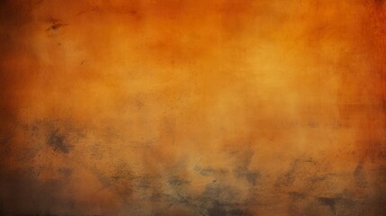 Obraz premium abstract orange vintage grungy background or dark paper with bright center spotlight and subtle vignette border frame. AI generative.